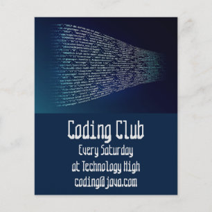Flyer Coding Club Coding Campamento de codificación para