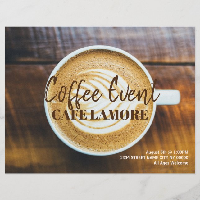 Flyer Coffee Event Cafe Coffee Shop (Frente)