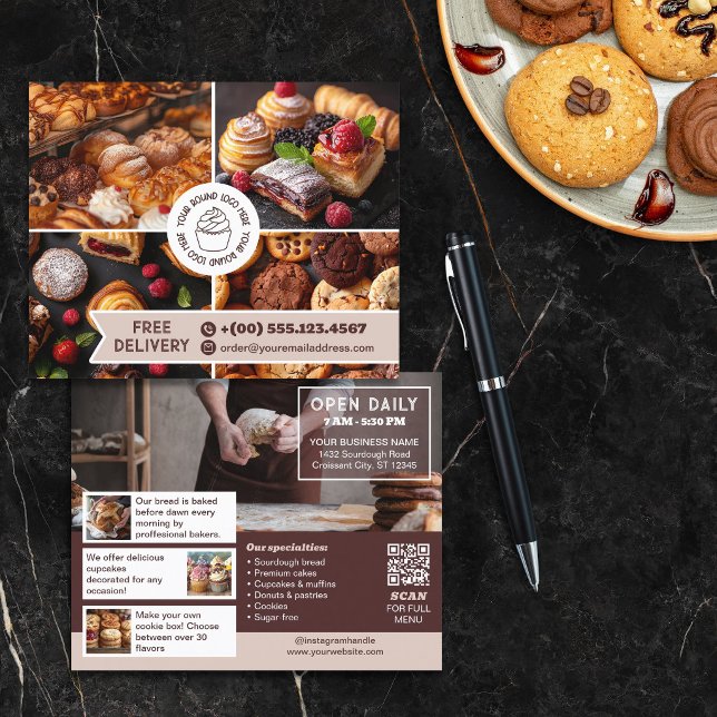 Flyer Colaje de fotos de marketing de panadería Neutrals (Subido por el creador)