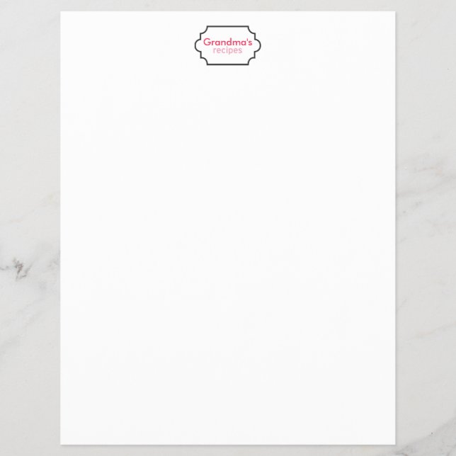 Flyer Colección de recetas de la abuela (Frente)