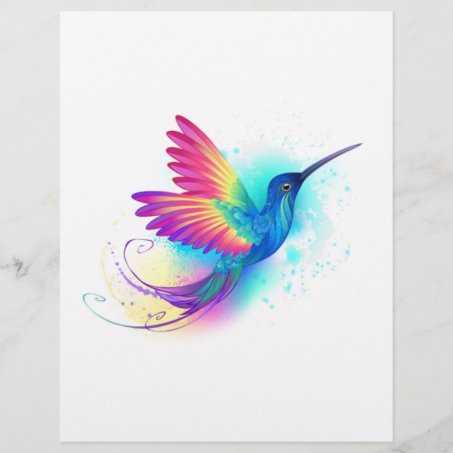 Flyer Colibrí arcoiris exótica (Frente)