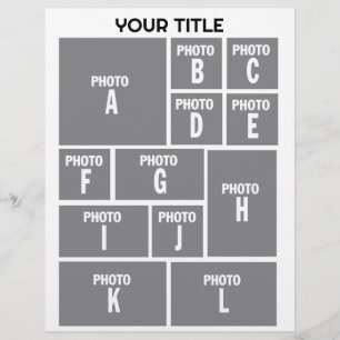 Flyer Collage de fotos 12 distribución de fotos