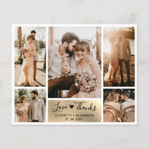 Flyer Collage de fotos de presupuesto Boda Gracias Volan