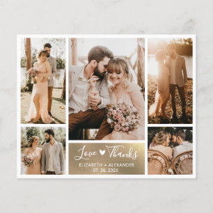 Flyer Collage de fotos de presupuesto Boda Gracias Volan