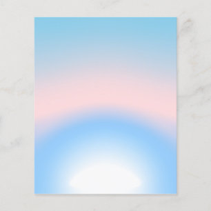 Flyer Colores gradiente radial pastel azul y rosa