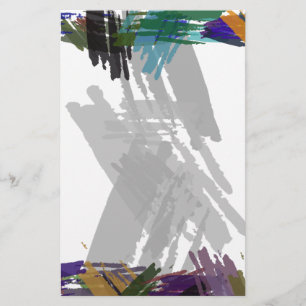 Flyer Colores Hermosos de Pincel Abstracto