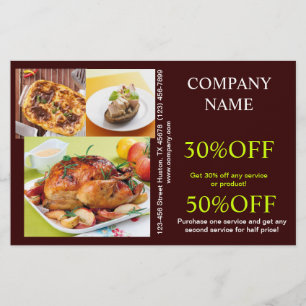 Flyer Comedor de gallinas Retro Pie