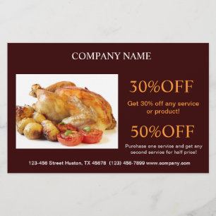 Flyer Comedor de gallinería asada