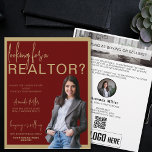 Flyer Comercialización de bienes raíces de Realtor Perso<br><div class="desc">el Letrero de Marketing Inmobiliario de Realtor Personalizado QR Code, una solución de vanguardia diseñada para mejorar sus esfuerzos de marketing inmobiliario. Este folleto combina perfectamente el marketing tradicional con la tecnología moderna, con una tarjeta de barrio personalizada con fotos y un código QR integrado para facilitar el acceso a...</div>
