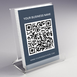 Flyer Comercialización de código QR promocional azul mar