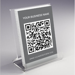 Flyer Comercialización de código QR promocional Gris pro