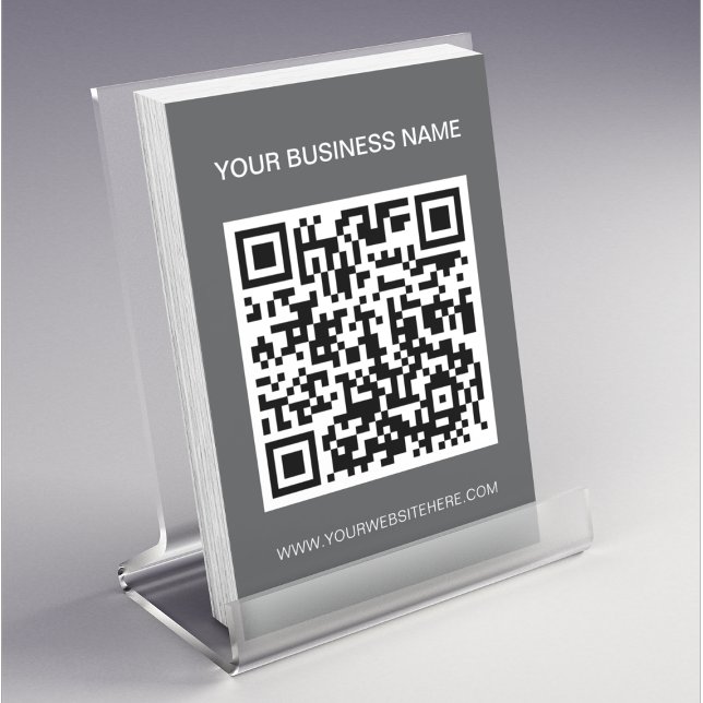Flyer Comercialización de código QR promocional Gris pro (Subido por el creador)