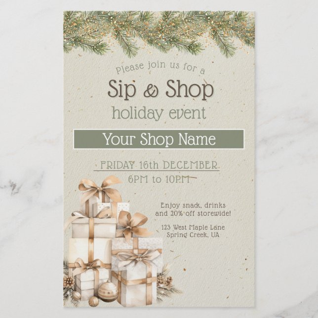 Flyer Comercialización de eventos festivos festivos (Frente)