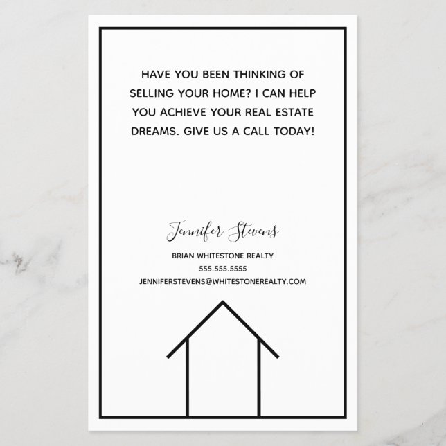 Flyer Comercialización de Real Estate Company Personaliz (Frente)