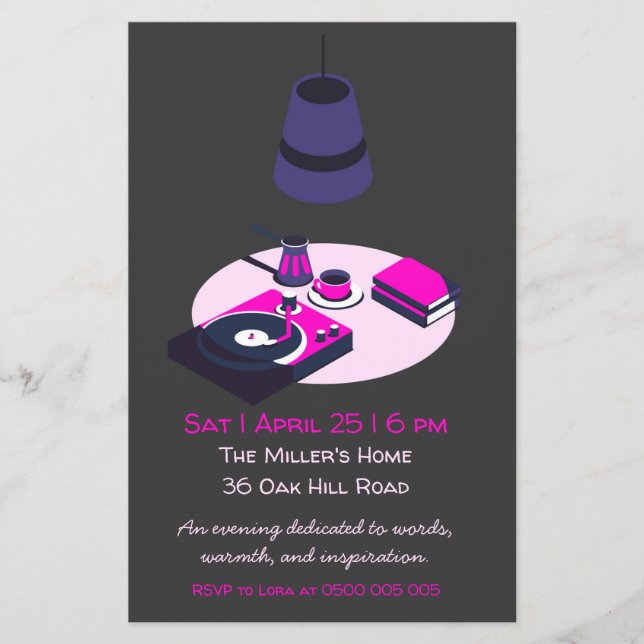 Flyer Community Reading Club Invitation (Frente)