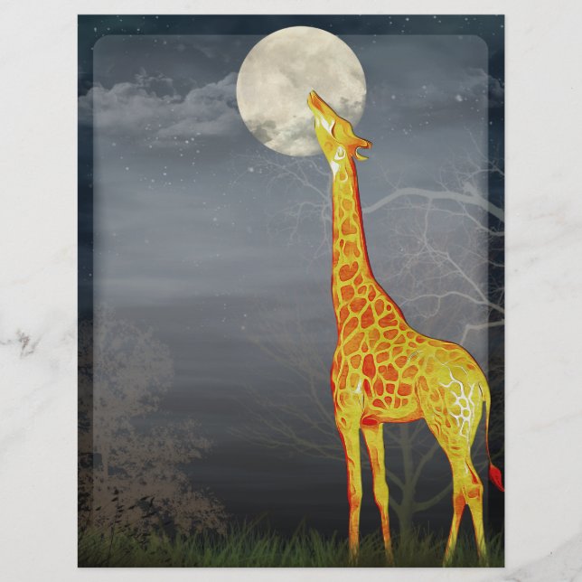 Flyer ¿Cómo sabe la luna? Giraffe y Luna - Volador (Frente)