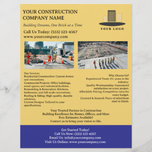 Flyer Compañía de Construcción Personalizada