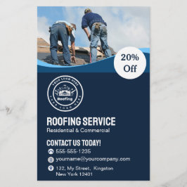 Flyer Compañía de Techos | Servicios de Logo Personaliza