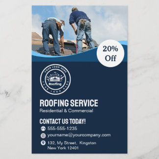 Flyer Compañía de Techos | Servicios de Logo Personaliza