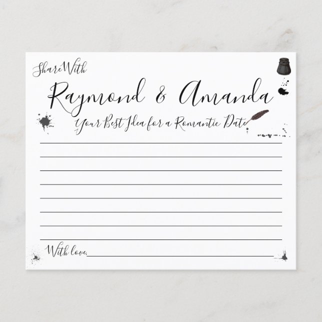 Flyer Compartir una fecha ideal para una tarjeta de duch (Frente)