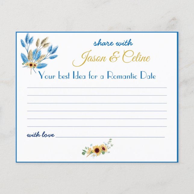 Flyer Compartir una idea de fecha para ducharse nupcial (Frente)