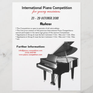 Flyer Competencia de piano