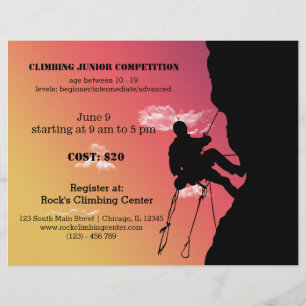 Flyer Competencia de Rock Climbing