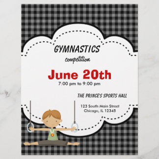 Flyer Competencia Gimnástica (Negro)