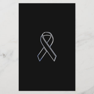 Flyer Conciencia de la cinta negra de estilo cromado