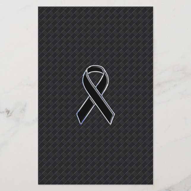Flyer Conciencia de la cinta negra de estilo cromado (Frente)