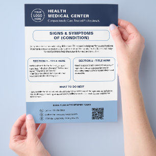 Flyer Conciencia del Paciente de Atención Médica con Log