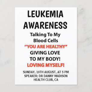Flyer Conciencia sobre la leucemia