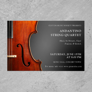 Flyer Concierto de Cuarteto de Cadenas Recitales de Viol