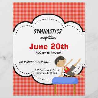 Flyer Concurso de Niño de Gimnasia (Rojo)