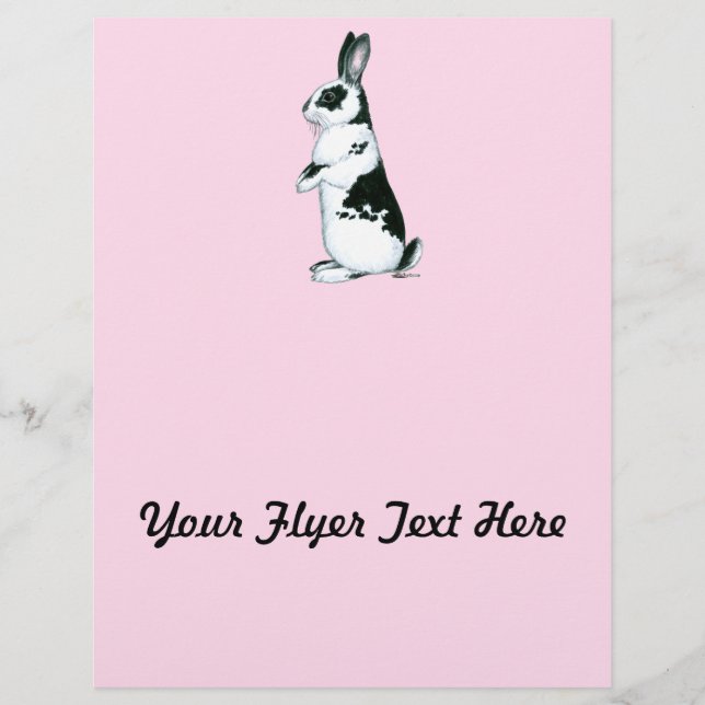Flyer Conejo: blanco y negro (Frente)