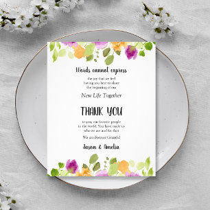 Flyer Configuración del lugar del Boda de la flor púrpur