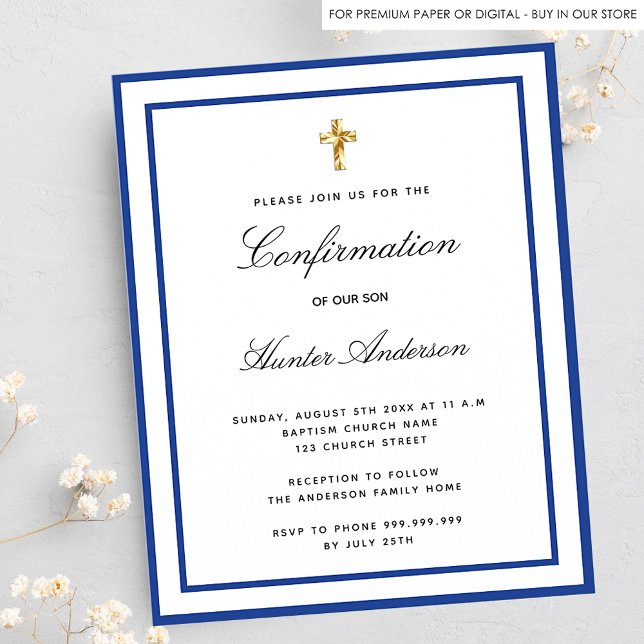Flyer Confirmación de la invitación al presupuesto azul  (Subido por el creador)