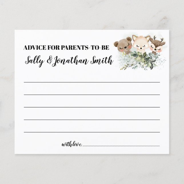 Flyer Consejo de Animales Forestales para la tarjeta de  (Frente)