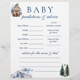 Flyer Consejo de predicciones de aventuras de oso de mon