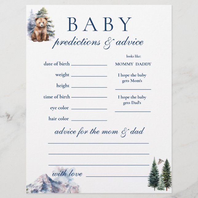 Flyer Consejo de predicciones de aventuras de oso de mon (Frente)