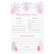 Consejo de Predicciones de Invierno de Baby Shower