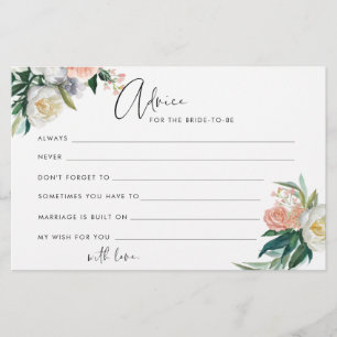 Flyer Consejo Floral para que la novia sea una tarjeta