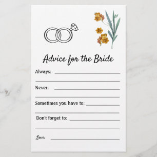 Flyer Consejo para la Novia - Flores