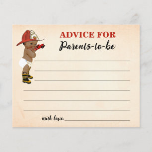 Flyer Consejo para la tarjeta de Baby Shower AA Fireman