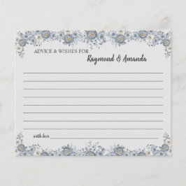 Flyer Consejo y deseos para la tarjeta de ducha nupcial 