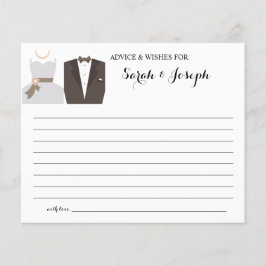 Flyer Consejo y deseos para tarjeta de ducha nupcial