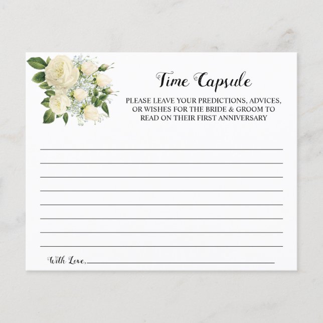 Flyer Consejos de la cápsula del tiempo para tarjeta de  (Frente)