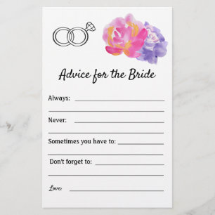 Flyer Consejos para la novia - Flores violetas