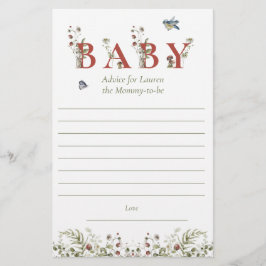 Flyer Consejos para padres de Wildflower Strawberry Baby