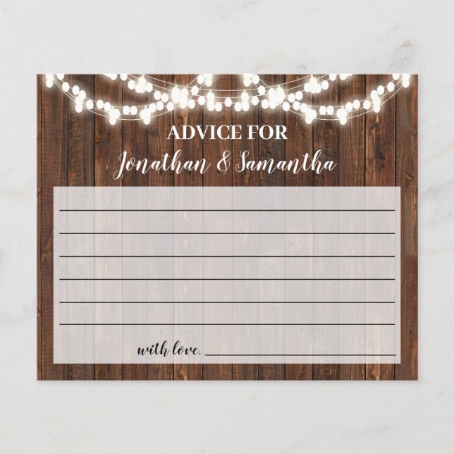 Flyer Consejos para tarjeta de desayuno de boda rústica  (Frente)